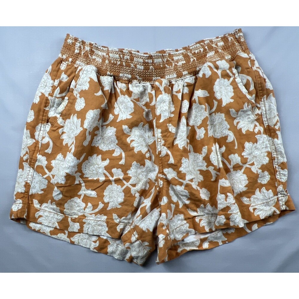 Briggs Boho Linen Blend Shorts Size XL